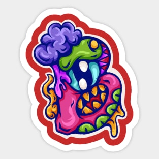 Alfabet Monster B Sticker